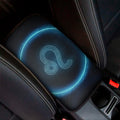 Blue Leo Zodiac Sign Print Car Center Console Cover
