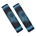Blue Leo Zodiac Sign Print Car Seat Belt Covers