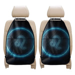 Blue Leo Zodiac Sign Print Car Seat Organizers