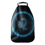 Blue Leo Zodiac Sign Print Car Seat Organizers