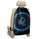 Blue Leo Zodiac Sign Print Car Seat Organizers
