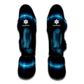 Blue Leo Zodiac Sign Print Muay Thai Shin Guards
