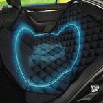 Blue Leo Zodiac Sign Print Pet Car Back Seat Cover