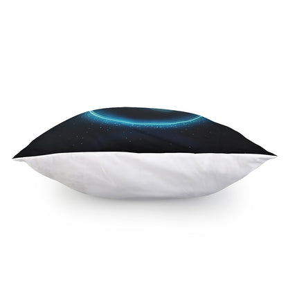 Blue Leo Zodiac Sign Print Pillow Cover