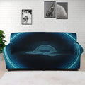 Blue Leo Zodiac Sign Print Sofa Cover