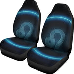 Blue Leo Zodiac Sign Print Universal Fit Car Seat Covers