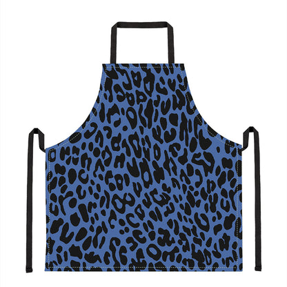 Blue Leopard Print Apron