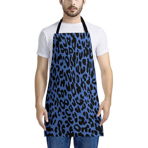 Blue Leopard Print Apron