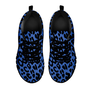 Blue Leopard Print Black Sneakers