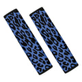 Blue Leopard Print Car Seat Belt Covers