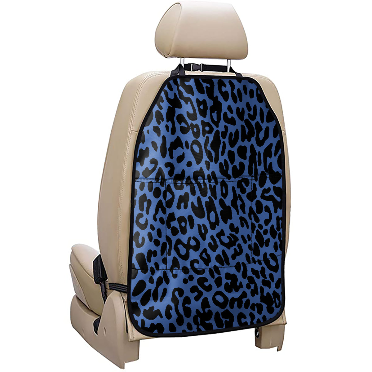 Blue Leopard Print Car Seat Organizers