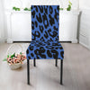 Blue Leopard Print Dining Chair Slipcover