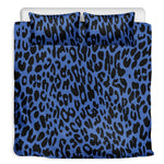 Blue Leopard Print Duvet Cover Bedding Set