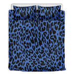 Blue Leopard Print Duvet Cover Bedding Set