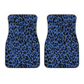 Blue Leopard Print Front Car Floor Mats