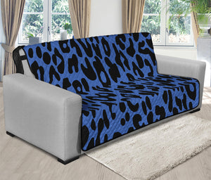 Blue Leopard Print Futon Protector