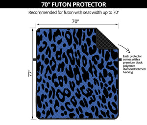 Blue Leopard Print Futon Protector