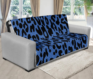 Blue Leopard Print Futon Protector