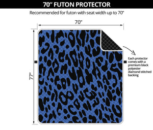 Blue Leopard Print Futon Protector