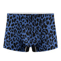 Blue Leopard Print Men's Boxer Briefs