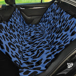 Blue Leopard Print Pet Car Back Seat Cover