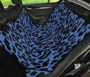 Blue Leopard Print Pet Car Back Seat Cover