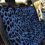 Blue Leopard Print Pet Car Back Seat Cover