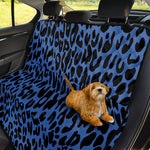 Blue Leopard Print Pet Car Back Seat Cover