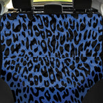 Blue Leopard Print Pet Car Back Seat Cover