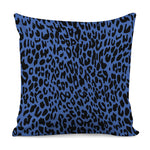 Blue Leopard Print Pillow Cover