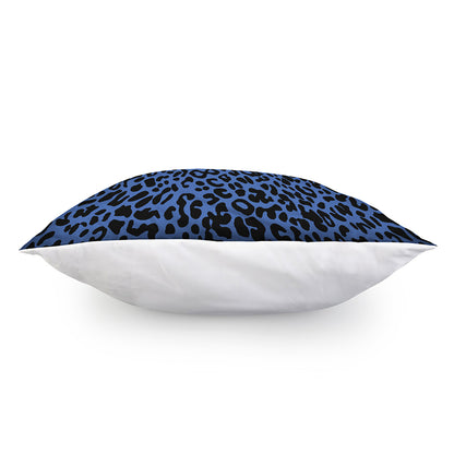 Blue Leopard Print Pillow Cover