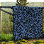 Blue Leopard Print Quilt