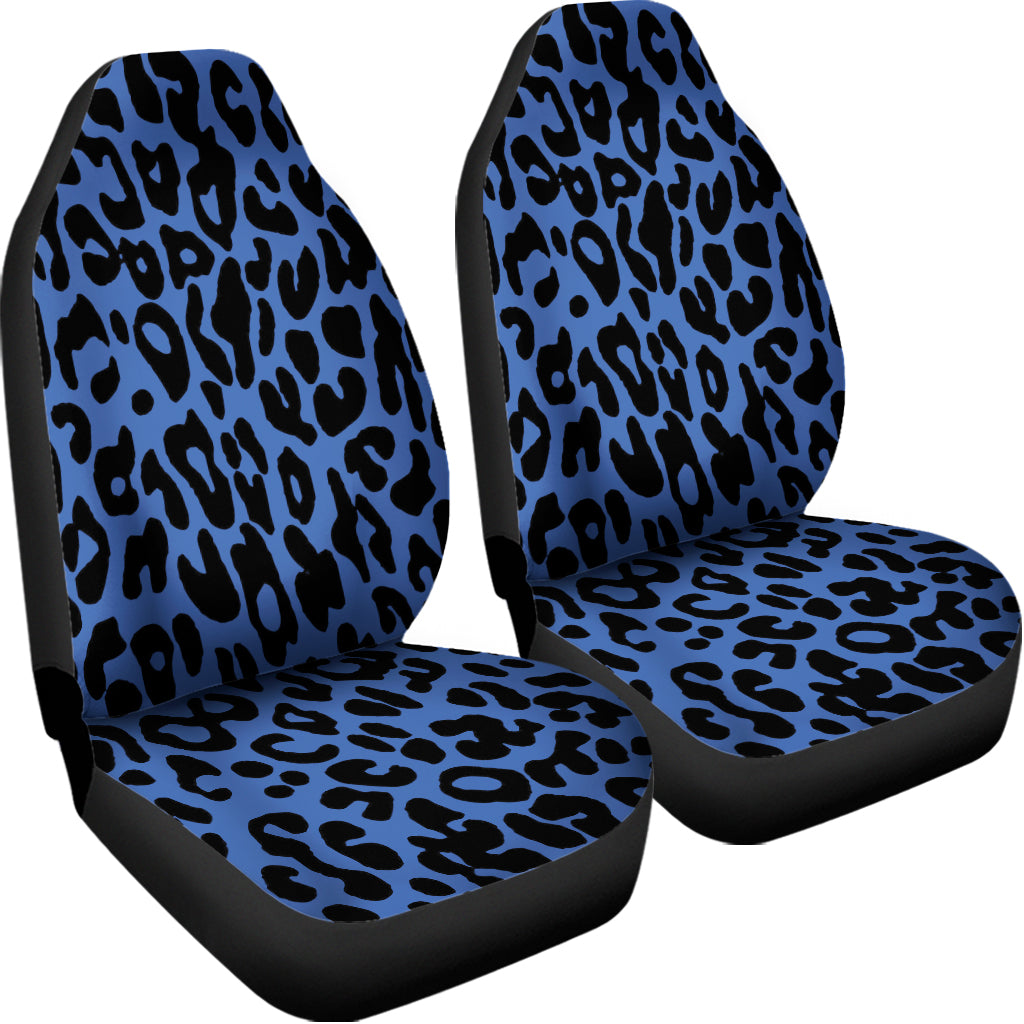 Blue Leopard Print Universal Fit Car Seat Covers