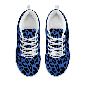 Blue Leopard Print White Sneakers