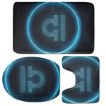 Blue Libra Zodiac Sign Print 3 Piece Bath Mat Set