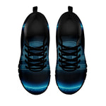 Blue Libra Zodiac Sign Print Black Sneakers