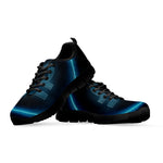 Blue Libra Zodiac Sign Print Black Sneakers