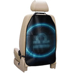 Blue Libra Zodiac Sign Print Car Seat Organizers