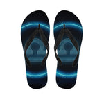 Blue Libra Zodiac Sign Print Flip Flops