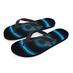 Blue Libra Zodiac Sign Print Flip Flops