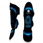 Blue Libra Zodiac Sign Print Muay Thai Shin Guard