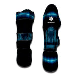 Blue Libra Zodiac Sign Print Muay Thai Shin Guard