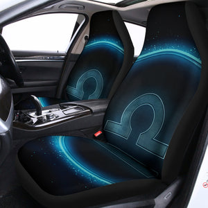 Blue Libra Zodiac Sign Print Universal Fit Car Seat Covers