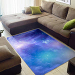 Blue Light Nebula Galaxy Space Print Area Rug GearFrost