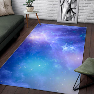 Blue Light Nebula Galaxy Space Print Area Rug GearFrost