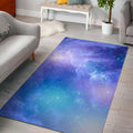Blue Light Nebula Galaxy Space Print Floor Mat