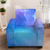 Blue Light Nebula Galaxy Space Print Armchair Slipcover