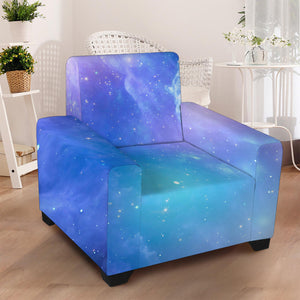 Blue Light Nebula Galaxy Space Print Armchair Slipcover