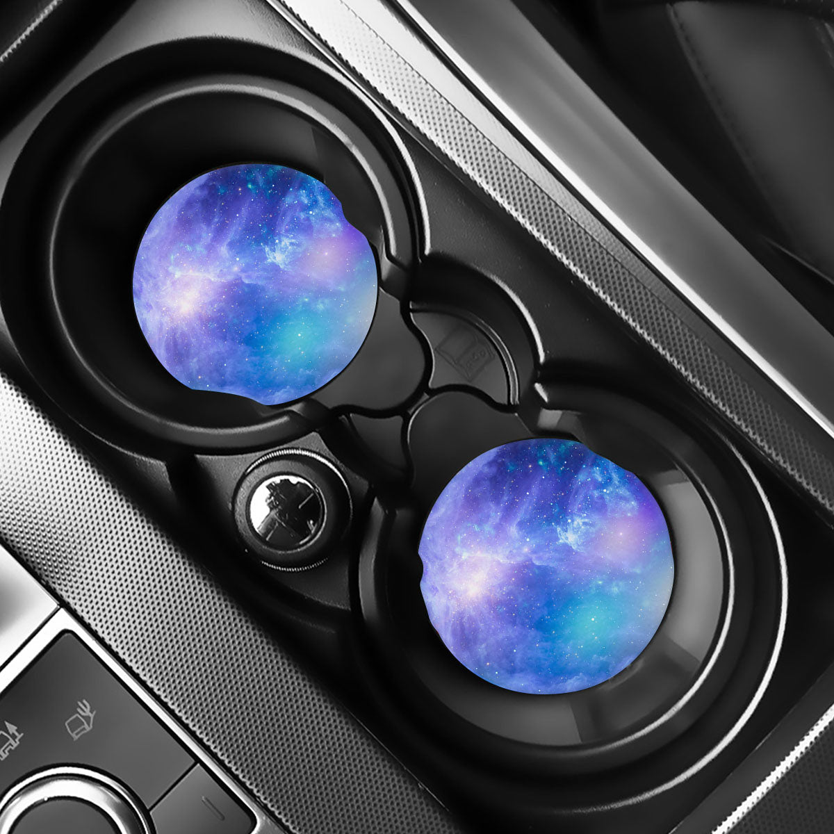 Blue Light Nebula Galaxy Space Print Car Coasters