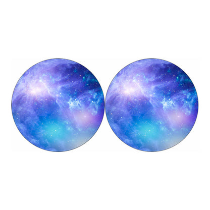 Blue Light Nebula Galaxy Space Print Car Coasters